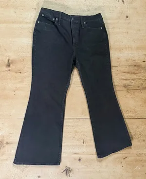 Madewell The Perfect Vintage Flare Jean in Sherborn Wash Black sz 33 thumbnail 1
