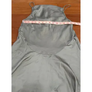 NWOT Free People Intimately Slip Dress Womens Sage Green Satin Ruffle XS thumbnail 6