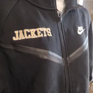 Nike Tech Black Full Zip Up Hoodie With Yellow Jackets Embroidered thumbnail 2