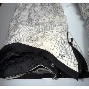Trilogy Powder Room Women Ski Snowboard Pants L White Black Print 20K Waterproof thumbnail 11
