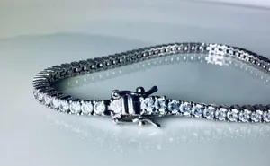 NWOT 925 Sterling Silver 4mm Tennis Bracelet thumbnail 4