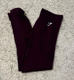 Gymshark Maroon Seamless Leggings Size Medium thumbnail 1