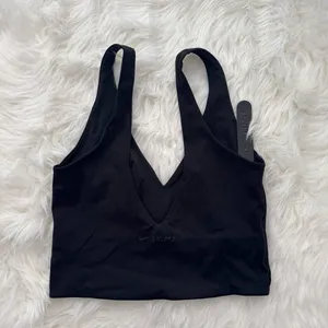 Nike Skims Matte V-Neck Longline Bra Obsidian Size XS thumbnail 6