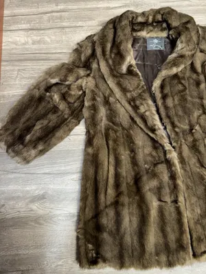 Vintage Hillmoor New York Faux Fur Coat Brown Modacrylic Made in USA thumbnail 4