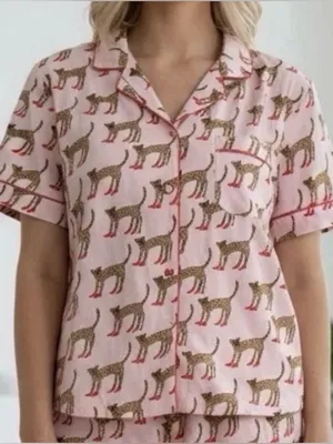 BOUFFANTS & BROKEN HEARTS Short-Sleeve Pajama Top thumbnail 1