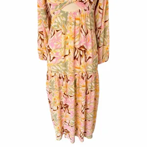 ROXY On Holiday Long-Sleeve Maxi Dress Twist‎ Front with Cutout, XS thumbnail 8