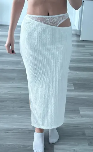 Amazon Lace Detail Midi Skirt thumbnail 1