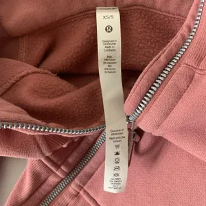Lululemon Scuba Oversized Full Zip Hoodie Sweatshirt Brier Rose Pink Sz XS/S thumbnail 9