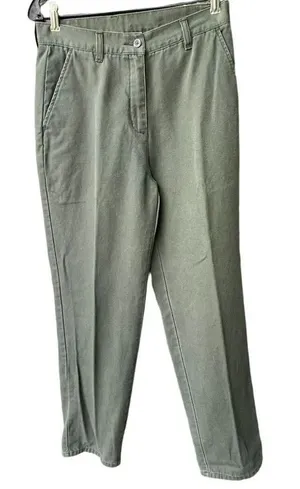 Woolrich size 8 Loden Green 100% cotton straight leg pants.runs small thumbnail 1