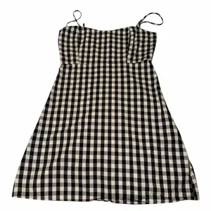 John Galt black and white Gingham babydoll Dress thumbnail 1