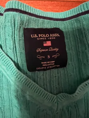 U.S. Polo Assn. Teal Ribbed Sweater thumbnail 3