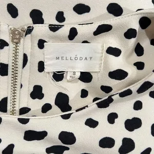 Melloday Polka Dot Cream Blouse Women’s Small thumbnail 3