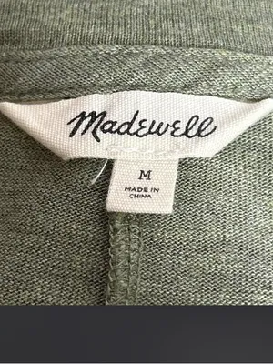 Madewell Muscle Midi Dress With Side Slit Olive Green Sleeveless. Size M thumbnail 5