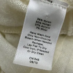 Talbots‎ Wool Mohair Lightweight Cardigan Sweater Sz S Ivory Old Money Classic thumbnail 5
