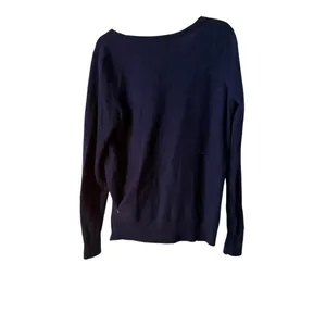Abercrombie and Fitch Women's Size‎ XL 100% Cashmere Navy Sweater thumbnail 3