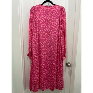 Sézane Fuchsia Nilla V-Neck Tent Dress Sz 40 US 8 thumbnail 8
