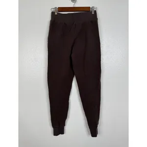 Paragon Womens High Waisted Espresso Brown Fleece Joggers Sweatpants Size Medium thumbnail 2