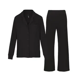 Skims Soft Lounge Rib Sleep Set, Brand New, Black, Size X-Small, $128 thumbnail 1