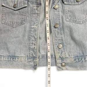 Vintage Levi's 76905-5611 Big W Black Tab Denim Vest Women's‎ L 90s Light Wash thumbnail 6