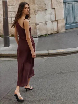 Nwt Zara Asymmetric 100% Linen Midi Dress Size Xs thumbnail 10