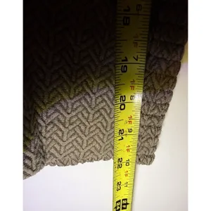 Gimmicks by BKE Women's Brown Herringbone Knit V-Neck Tie Long Sleeve Blouse M thumbnail 6
