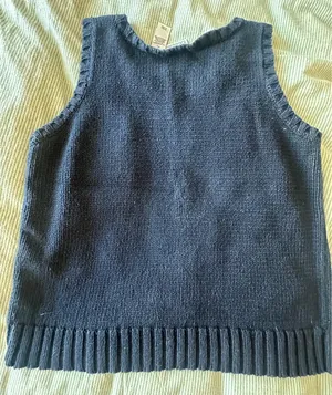 Vintage American Flag sleeveless sweater top thumbnail 4