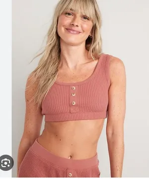 Waffle Knit Bralette thumbnail 1