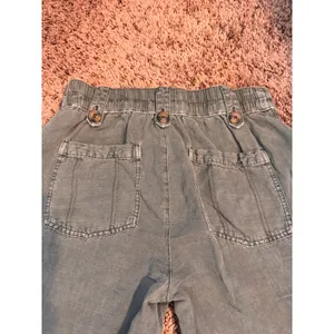 Cynthia Rowley Pants Olive Green Linen‎ Blend Wide Leg Cropped Women's Size M thumbnail 5