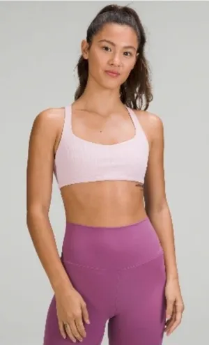 Lululemon Free to Be Ribbed Bra - Wild *Light Support A/B Cup in Pink Peony thumbnail 1