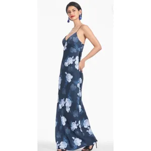 NWT Sachin & Babi Alta Midnight Glacial Rose Satin Slip Gown Size 0 $295‎ thumbnail 2