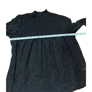 Anthropologie Deletta Amanna Lace Top‎ Sz XS black thumbnail 8