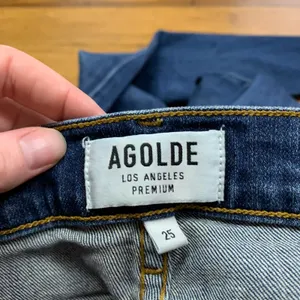 AGOLDE‎ Los Angeles Sophie Denim Jeans Womens Size 25 Dark Wash Skinny Mid Rise thumbnail 6