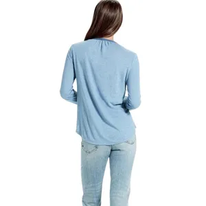 Lucky Brand | M | Linen Peasant Boho Pintuck Hidden Button Up Top Blouse Shirt thumbnail 3