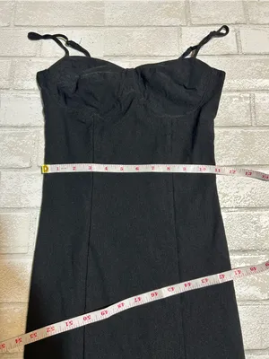 Garage Classic Black Spaghetti-Strap Bodycon Dress thumbnail 7