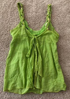 Vintage neon green strap top thumbnail 2