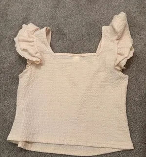 Light yellow square neck top Size XS thumbnail 1