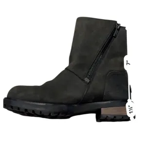 UGG Niels II Black Leather Suede Buckle Biker Boots 1095130 Womens Size 7 thumbnail 11