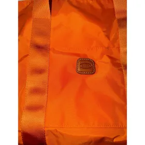 BRIC'S $210 Large‎ X Travel Deluxe Weekender Duffle Bag Orange Nylon Leather 22" thumbnail 4