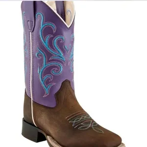 Old West square toe boots women’s size 6 / youth 4.5 thumbnail 1