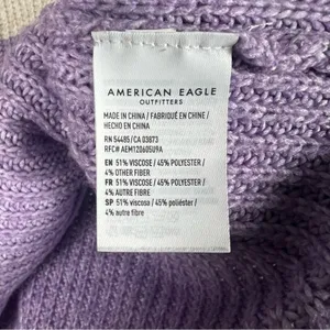 American Eagle Oversized Slouchy Sweater Womens S Purple Knit Cozy Clean Girl thumbnail 6