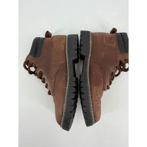 Candies Ankle Boots Womens 7.5 Brown Leather Lug Sole Vintage 90s Grunge Utility thumbnail 3