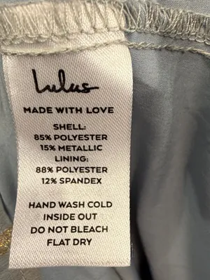Lulus Women’s Touch of Glam Dusty Blue Dotted Off-the-Shoulder Mini Dress Size L thumbnail 6
