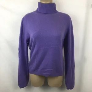 100% Cashmere Lavender Long Sleeve Turtleneck Sweater Croft & Barrow M thumbnail 7