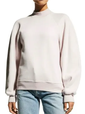 Agolde Tarron Mock Neck Sweatshirt Light Pink Size M - Good Condition thumbnail 1