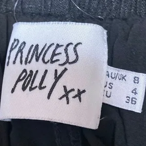 Princess Polly Women's Black Linen Elastic Waist Casual Lounge Shorts Size 4 thumbnail 4