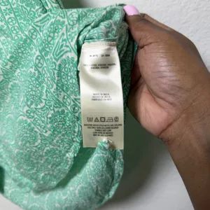 Maeve‎ Anthropologie Women Tunic Tank Top XS Green Medallion Pintuck Sleeveless thumbnail 9