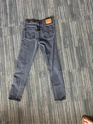 Levi’s 501S Women’s Jeans 28x28 Gray Black Wash Straight Leg Button Fly thumbnail 3