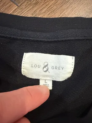 Lou & Grey Black Short-Sleeve Pocket T-Shirt Dress Size Large - C66-025 thumbnail 2