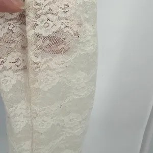 Y2K Sheer Lace Crop Top Sz XL Cream Festival Coquette Long Sleeve Fairy Grunge thumbnail 8