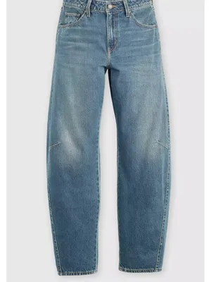 New Levi's Premium 27x32 Baggy Dad Barrel Women's Jeans Easy Days Medium Wash thumbnail 8